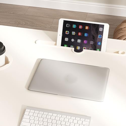 Plateau de lit portable ordinateur portable table de lit noyer réglable - 4