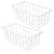 Orgneas Chest Freezer Baskets, 17.5" Freezer Organizer Bins Deep Freezer Storage Bins Metal Wire Baskets with Hanging Handles 2Pcs