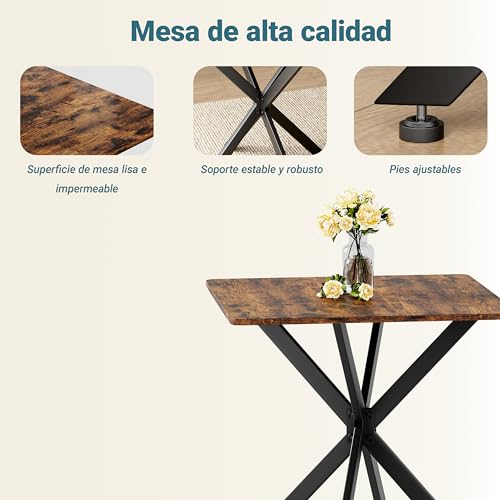 Table d'appoint carrée stable structure en X pour petits espaces