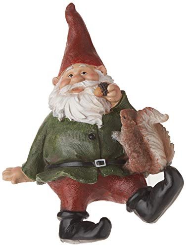 Design Toscano Garden Gnome Statue - Osbert Il Garden Gnome Shelf Sitter - Outdoor Garden Gnomes - Statue Divertente Prato Gnome