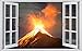 Produktbild Fotografie Vulkan Ausbruch Lava Wandtattoo Wandsticker Wandaufkleber F1867 Größe 70 cm x 110 cm