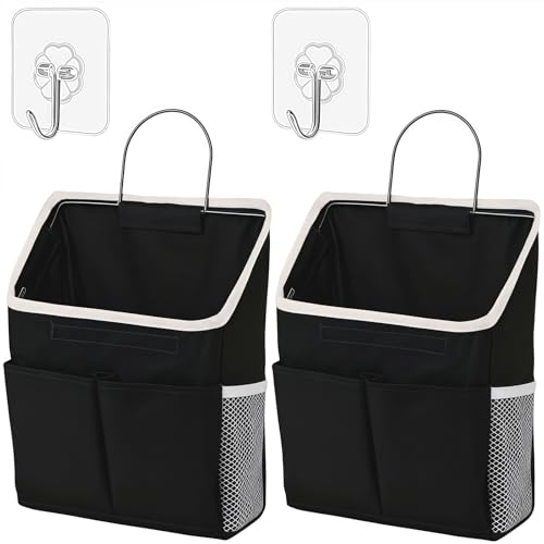 2 Stücke Hängende Aufbewahrung Organisatoren, Faltbarer Leinenstoff Korb...
