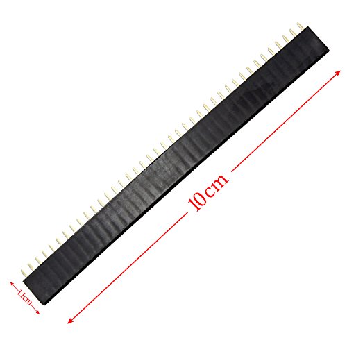 Aussel 40 Stück 2.54mm Breakaway Platine 40Pin Stecker und Buchsenleiste für Arduino Shield (PIN-2 40PCS)