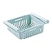 Kuchenna półka do przechowywania, szuflada lodówka clapboard organizer kuchenny regulowany kuchnia lodówka półka do przechowywania lodówka zamrażarka półka uchwyt wyciągana szuflada organizer oszczędność miejsca (kolor: niebieski)