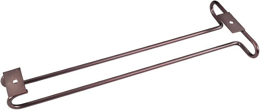 Hardware Resources 9409005 11-7/16 Inch Long Glass Stem Rack, Dark Brushed Antique Copper