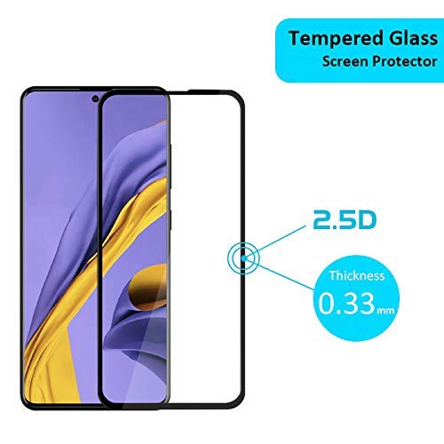 Image of Screen Protector for Samsung Galaxy A71 / A80 / A81 / A90 (Black) Tempered Glass Edge-to-Edge 6D Screen Guard With Installation Kit