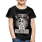 Spreadshirt Eishockey EIS Ruft Ich Muss Gehen Spruch Kinder Premium T-Shirt, 134-140, Anthrazit