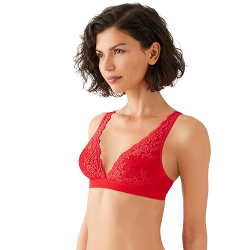 Image of Wacoal Women's Embrace Lace Lightly Lined Wire Free Mid Coverage Bralette, 852191