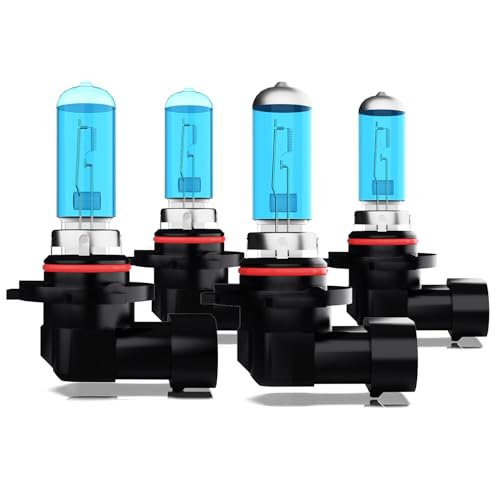 Image of Light Bulbs Fit For Chevy Avalanche 2002-2005, 9005 9006 High Low Beam High Performance Halogen Headlight Bulb Combo, 6000K White Light, Pack of 4