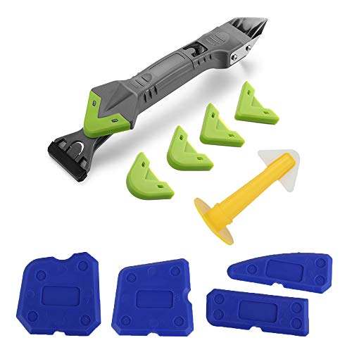 Preisvergleich Produktbild JINHUAXIN Silikon Dichtungswerkzeuge silikonentferner bad fugenabzieher silikon Glaskleber Schaufelkleber Rakel Rakelplatte de Gluer Keramikfliesen Reinigung und Versiegelun gelbe Dichtungsdüse set