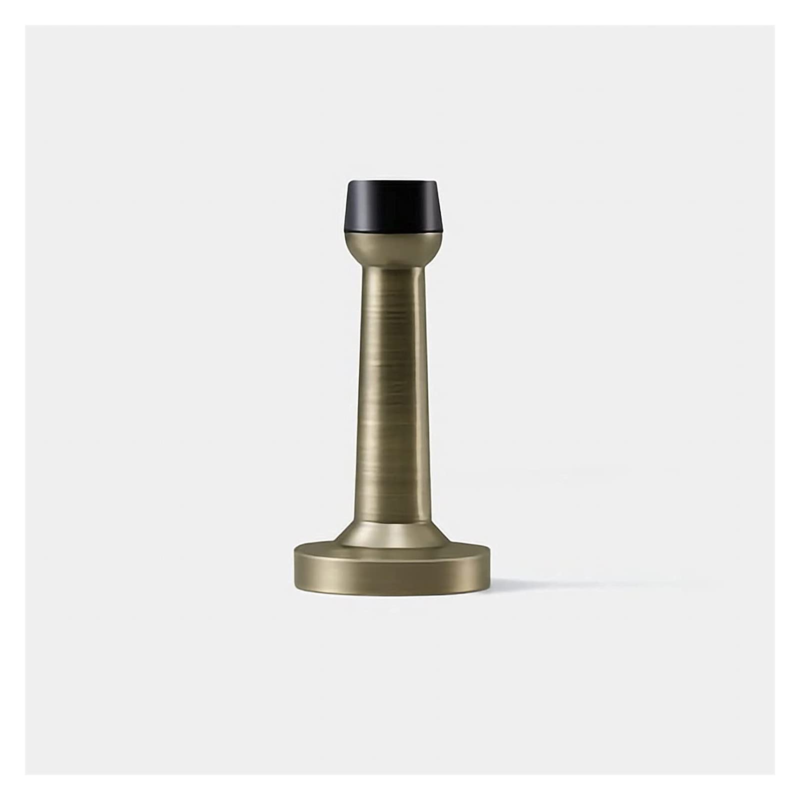 Door Stop， Stainless Steel Doorstops with Sound Dampening Rubber Tip Bumper Stop(Green Bronze)