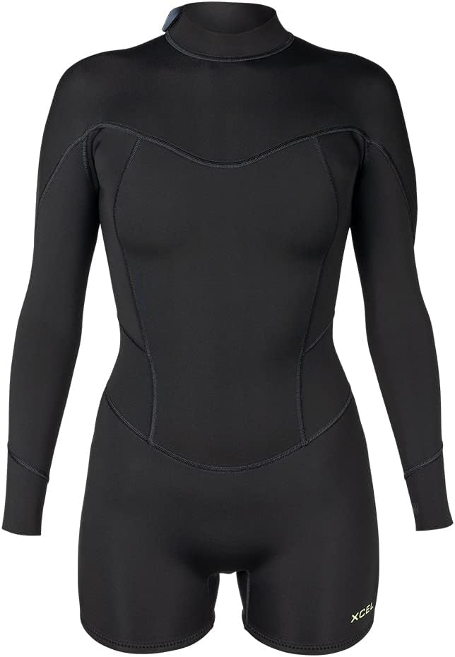 XCEL Womens Axis 2mm Long Sleeve Back Zip Boy Short Springsuit