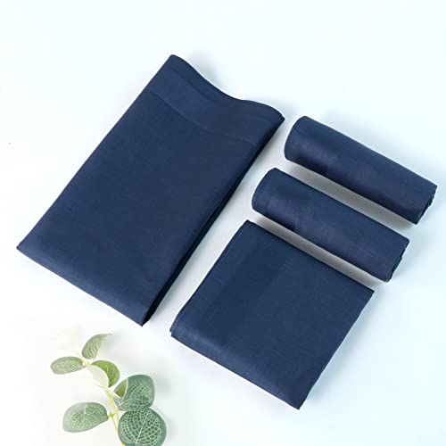 Image of HOULIFE Men's Cotton Handkerchiefs, Solid Color 60S Soft Cotton Hankies for Men Women 6 /12PCS 15.7 inchx15.7 inch