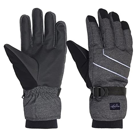 HIGHLOONG Men's Waterproof Ski Snowboard Gloves Warm Thinsulate Lined Cold Winter Skiing Snowboarding Glove (XL) Cover