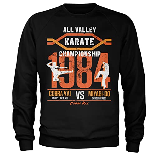 Sweat-shirt Cobra Kai All Valley noir en tissu thermorégulateur à coutures renforcées
