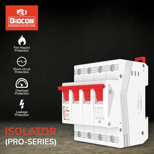 Image of Isolator with Current Rating 100A FP IS /IEC 60947-3Voltage: 240 /415 V ACFrequency: 50 Hz