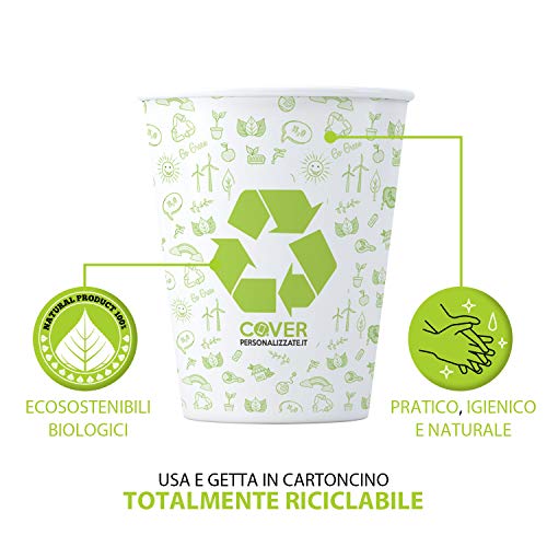 100 Bicchieri di Carta Personalizzati Piccoli