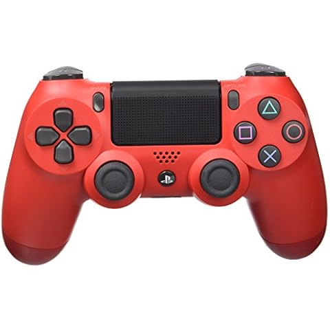 Sony DualShock 4 Controller für Playstation 4, Schwarz, Rot - Zubehör für Videospiele (Controller für Playstation 4, analog/digital, D-Pad, Home-Knopf, Auswahl, Start, kabellos, USB 2.0) Cover
