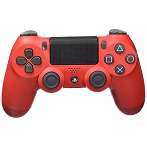 Sony DualShock 4 Controller für Playstation 4, Schwarz, Rot – Zubehör für Videospiele (Controller für Playstation 4, analog/digital, D-Pad, Home-Knopf, Auswahl, Start, kabellos, USB 2.0)