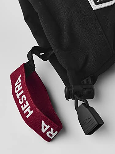 Hestra Army Leather Heli Ski Junior - Waterproof, Insulated Classic 5-Finger Leather Snow Glove For Winter, Skiing, Playing In The Snow For Kids And Youth, Black, 7 #TOP5