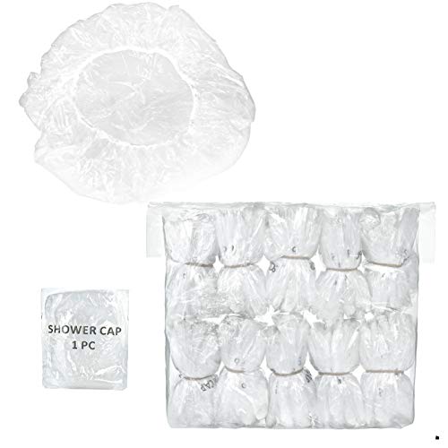 Personal Touch Disposable Plastic Shower Caps Great For Spa, Home & Kitchen Use, Hotels, Restaurant and Hair Salon - Pack of 100 Individually Wrapped - Thumbnail 5