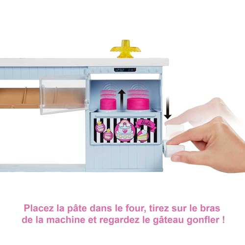 Barbie Coffret Poupée Mannequin Et Sa Pâtisserie, Poupée De 30 Cm, Comptoir De Pâtisserie, Effet Cuisson Et Plus De 20 Accessoires Inclus, Jouet Enfant, A Partir De 3 Ans, HGB73