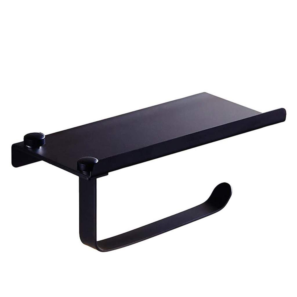 LUOYK Metal Toilet Paper Holder Roll Holder With Shelf Wall Mounted for Bathroom，kitchen