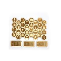 Jetons Adversaire D&D Gravés Laser - Lot De 22 Pièces En Bois, 3 Tailles, Alternative Aux Miniatures