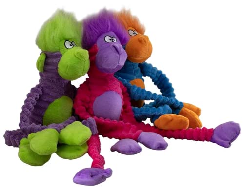 Pack 2 Juguetes de Peluche para Perros Jungle Monkey 14 pulg miniatura 2