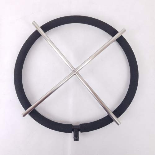 Pondlife Teichbelüfter Belüfterring 40 cm, selbstsinkender Luftausströmer für Teichbelüftung, feine Perlung, 20 mm Anschluss, Edelstahl-Trägergestell, wartungsfreundliches Stecksystem