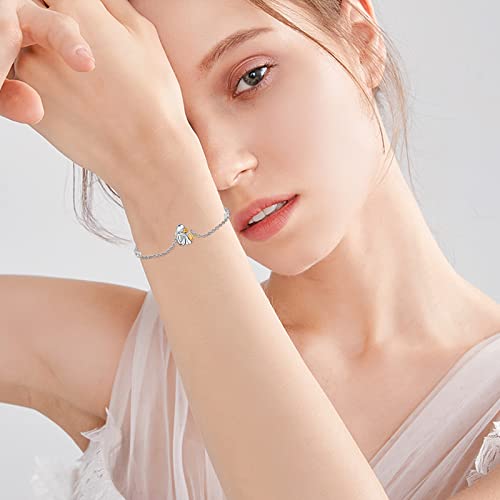 JUSTKIDSTOY Bracelet for Women Girls 925 Sterling Silver Cute Animal Adjustable Bracelet Animal Jewelry Brithday Gift for Animal Lover2