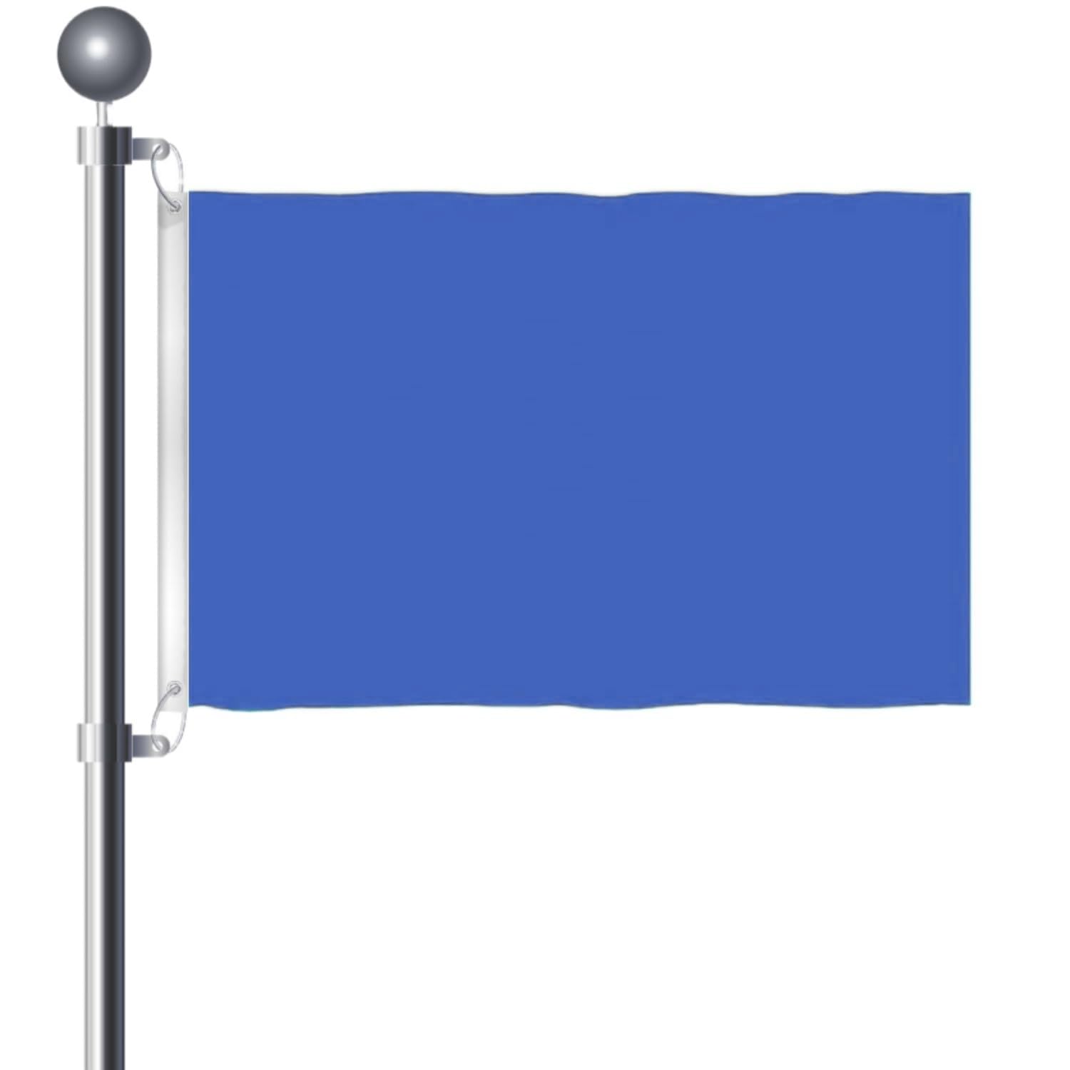 5ft x 3ft Blue Flags and Banners Pennant Double Stitched Vivid Color Plain BlueRed Flags Polyester Decoration for Garden Room Game Parade Sport Events Festival Party 90 X 150cm with Brass Grommets