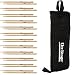 On-Stage Hickory Drumsticks 12-pair with Stick Bag - 5A - Wood Tip