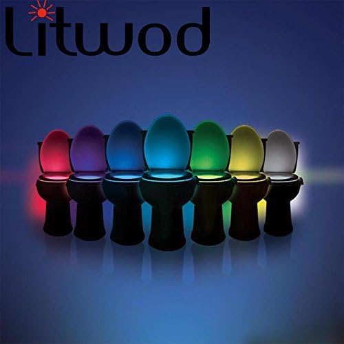 Comwinn Colorful Motion Sensor Toilet Night Lights, 1-Pack