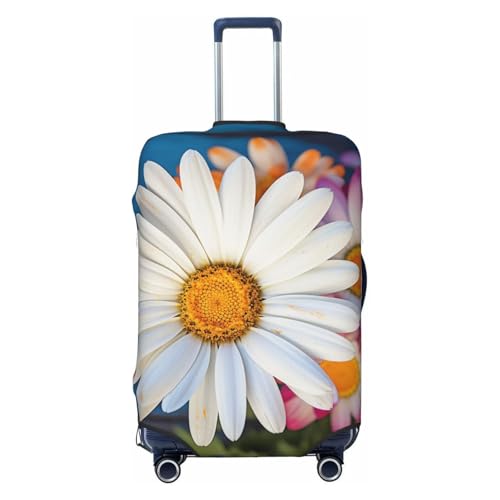 Travel Luggage Cover Fashion Suitcase Protector Barberton Daisy Spandex Baggage Covers Washable Suitcase Covers Anti-Scratch Luggage Cover Protectors Fits 18-32 Inch Suitcases X-Large