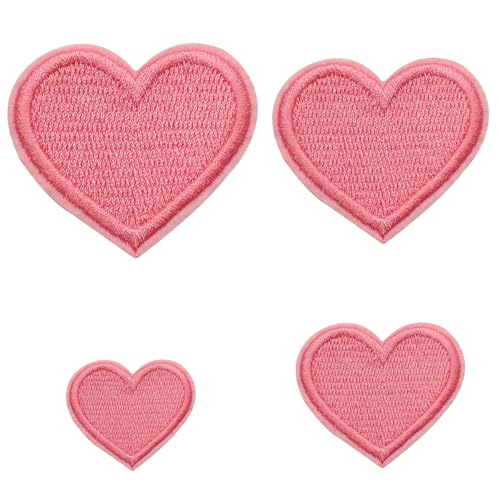 vibedor Light Pink Heart Patches 4 Sizes