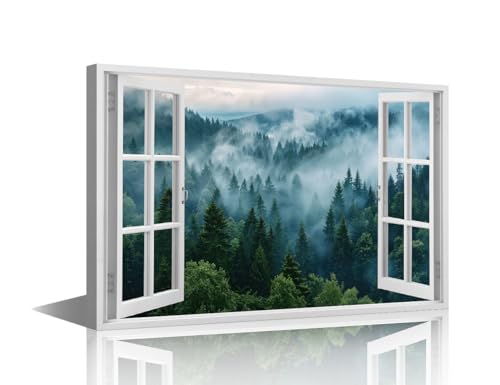 Toile murale 3D forêt tableau contemporain salon chambre bureau