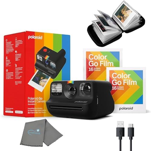 Polaroid Generation 2 Go Instant Mini Camera Starter Set, Black I...