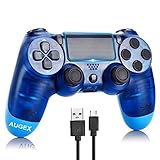 AUGEX Gamepad Compatible for P-4, Wireless Controller Work with P-4,with Two Motors/Stereo Headset...