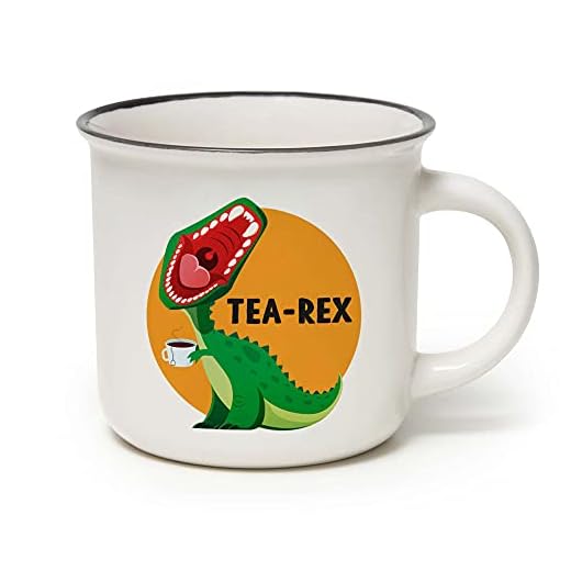 Legami Cup-Puccino Tea Rex Tazza, Porcellana Bone China, Multicolore, 350ml