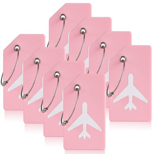 Gostwo 8 Pack Initial Luggage Tags for Suitcases Airplane Travel Essentials