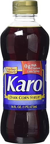 Karo Dark Corn Syrup 0G High Fructose Gluten Free 16 Oz. Pack Of 3.