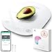 Arboleaf Smart Food Kitchen Scale, 22lb Digital Food Scale with Nutritional Calculator, USB Rechargeable, Smart Weighing with App for Macro, Keto, Calorie, Cooking, Grams and Ounces, 0.1oz/0.5g, White