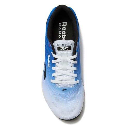 Reebok Nano X5 Mens Shoes, Cross Training Sneakers for Men, White/Optimum Blue/Black, 9