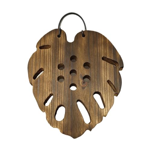 fioriera di felce staghorn - pannello di montaggio in legno a forma di coda di pesce, piastra per piante ad aria per montaggio verticale a parete, scudo posteriore in corteccia di orchidea epifita fai