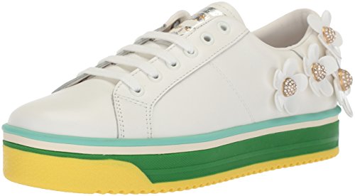 Marc Jacobs Women's Daisy Multi Color Sole Sneaker, White, 39 M EU