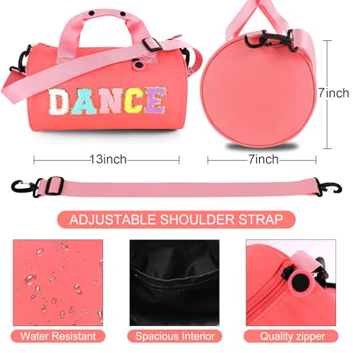 Image of Dance Ballet Bag for Girls Sport Gym Duffle Bags Overnight Travel Bags Fun Dance Workout Duffel Bag Toddler Cute Bag for Dancers, Girls, Teens, Student Athletes