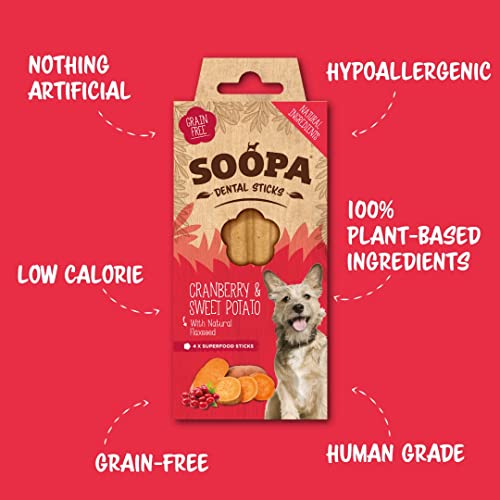 10 Pack Cranberry and Sweet Potato Natural Dental Sticks, red, 0.1 g (Pack of 10) - Image 2