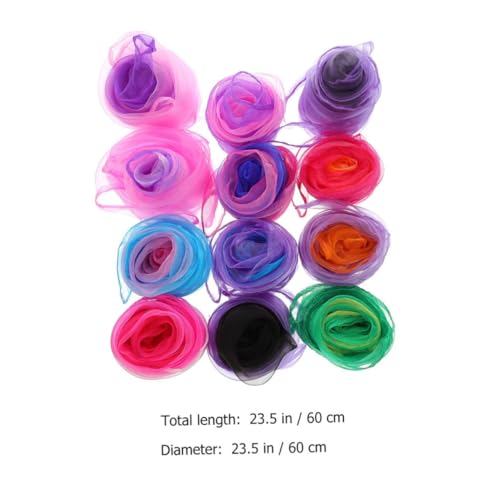 10pcs Juggling Scarves Square Dance Festival Accessories Stage Performance Scarves Washable Fade Resistant Hemmed2