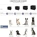 OUUTMEE Hundebox-Abdeckung, 210D Polyester, wasserdichte Hundekäfig-Abdeckung mit Tür und belüftetem Fenster 61LX48WX50H wasserdicht/Sonnenschutz/Lichtblockierend Schwarz